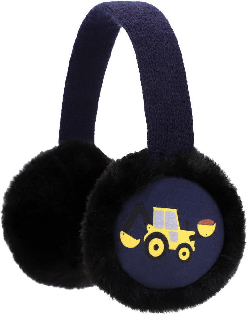 BUTITNOW Toddler Kids Knit Dinosaur Earmuffs Soft Plush Comfortable Winter Outdoor Ear Warmers for Boys Girls - Image 1